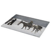 Der Fall des Cowboy 1895 Frederic Remington Schneidebrett (Ecke)