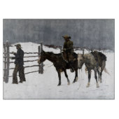 Der Fall des Cowboy 1895 Frederic Remington Schneidebrett (Vorderseite)