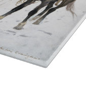 Der Fall des Cowboy 1895 Frederic Remington Schneidebrett (Ecke)