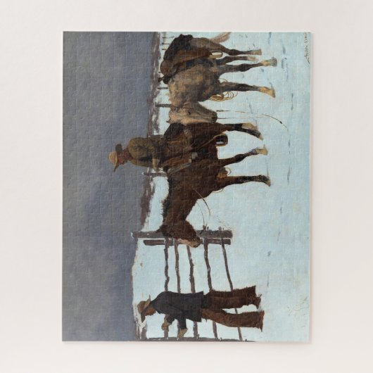Der Fall des Cowboy durch Frederic Remington Puzzle (Vertikal)