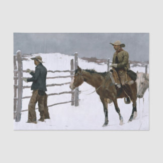 "Der Fall des Cowboy" von Frederic Remington Seidenpapier