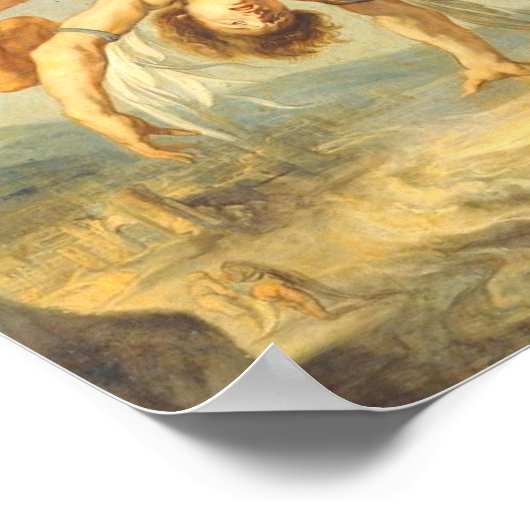 Der Fall des Ikarus durch Jakob Peter Gowy Poster (Ecke)