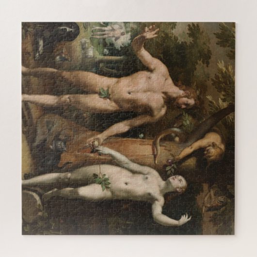 Der Fall des Menschen 1592 Adam und Eve Van Harlee Puzzle (Horizontal)