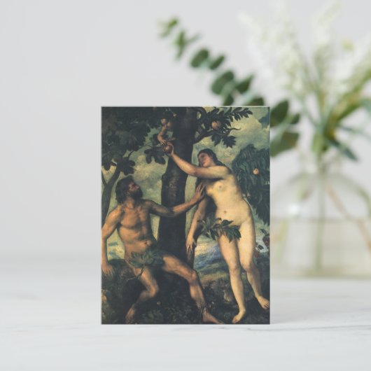 Der Fall des Menschen; Adam und Eva von Tizian (Stehend Vorderseite)