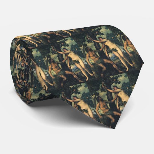 Der Fall des Menschen; Adam und Eva von Tizian Krawatte (Gerollt)