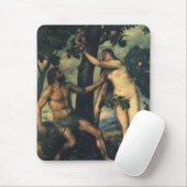 Der Fall des Menschen; Adam und Eva von Tizian Mousepad (Mit Mouse)