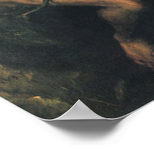 Der Fall des Menschen; Adam und Eva von Tizian Poster (Ecke)