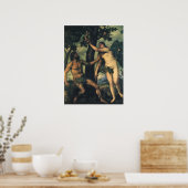 Der Fall des Menschen; Adam und Eva von Tizian Poster (Küche)