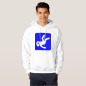 Der Fall des Menschen - Blau Hoodie (Vorne ganz)