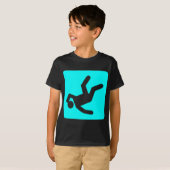 Der Fall des Menschen - Cyan T-Shirt (Vorne ganz)