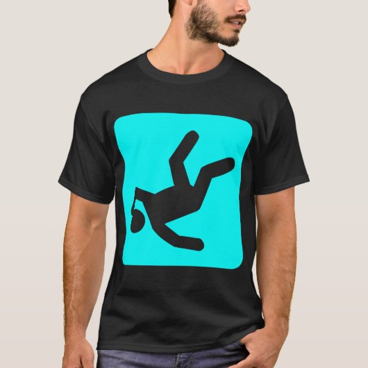 Der Fall des Menschen - Cyan T-Shirt (Vorderseite)