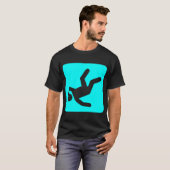 Der Fall des Menschen - Cyan T-Shirt (Vorne ganz)