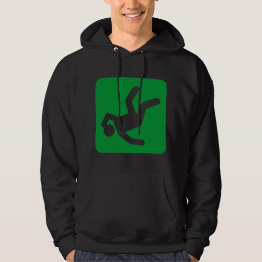 Der Fall des Menschen - grün Hoodie (Vorderseite)