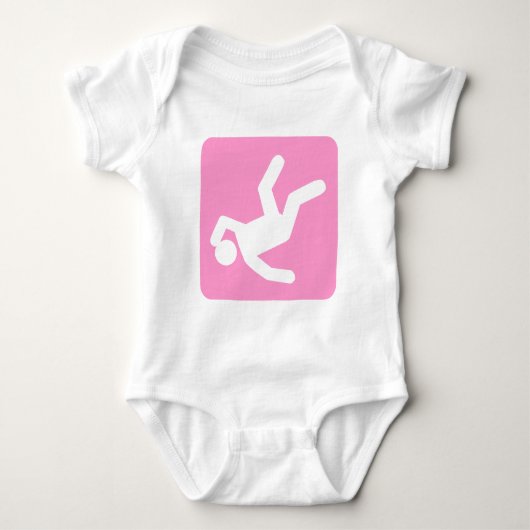 Der Fall des Menschen - Rosa Baby Strampler (Vorderseite)