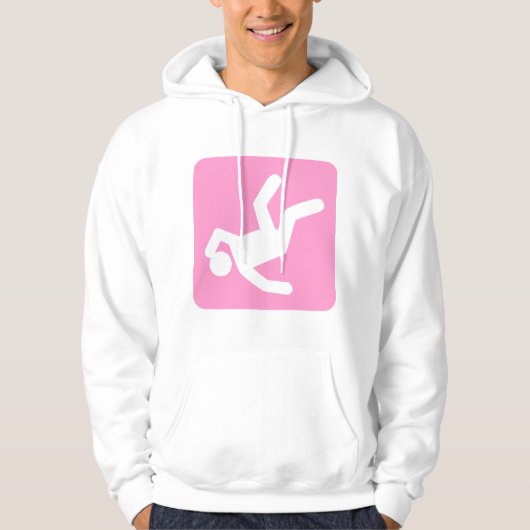Der Fall des Menschen - Rosa Hoodie (Vorderseite)