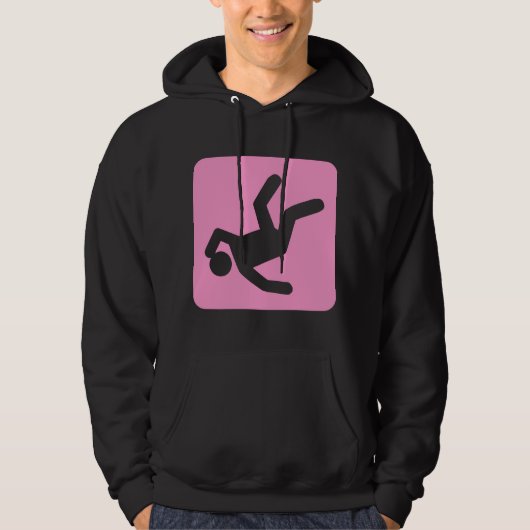 Der Fall des Menschen - Rosa Hoodie (Vorderseite)