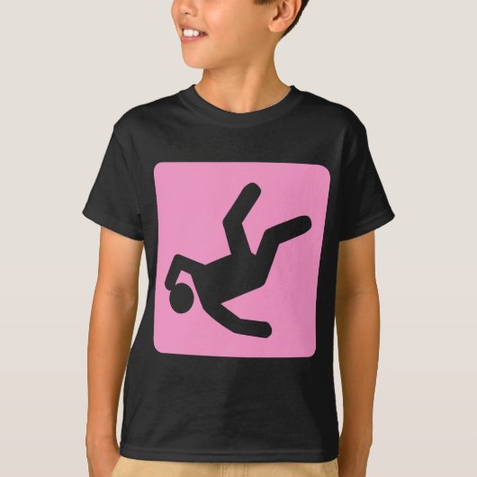 Der Fall des Menschen - Rosa T-Shirt (Vorderseite)