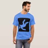 Der Fall des Menschen - schwarz T-Shirt (Vorne ganz)