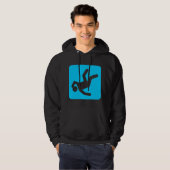 Der Fall des Menschen - Sky Blue Hoodie (Vorne ganz)