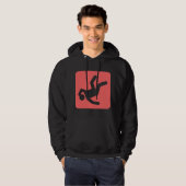 Der Fall des Menschen - tropisches Rosa Hoodie (Vorne ganz)