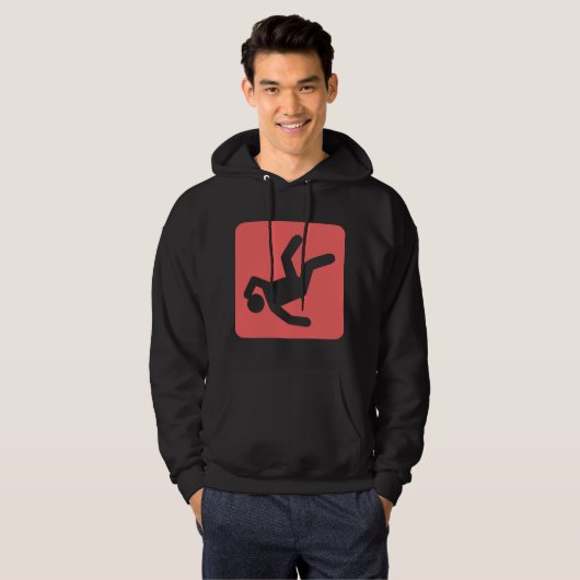 Der Fall des Menschen - tropisches Rosa Hoodie (Vorne ganz)