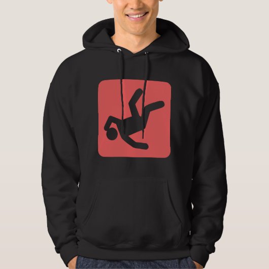 Der Fall des Menschen - tropisches Rosa Hoodie (Vorderseite)