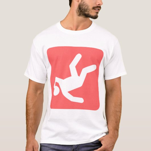 Der Fall des Menschen - tropisches Rosa T-Shirt (Vorderseite)