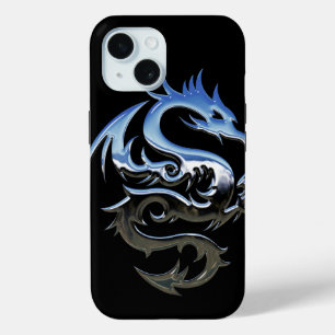 Der Fall des Schwarzen und Blauen Drachen Case-Mate iPhone Hülle