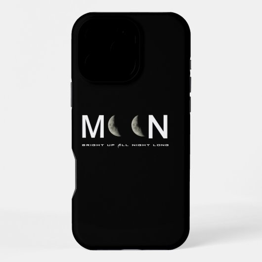 Der Fall des Schwarznachts-Mond iPhone Hülle (Rückseite)