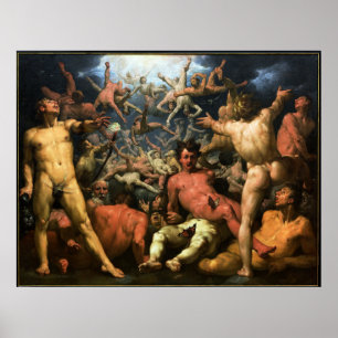 Der Fall des Titans Cornelis van Haarlem Poster