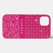 Der Fall Girl Pink Glitzer und Diamonds Personalis Case-Mate iPhone Hülle (Rückseite (Horizontal))