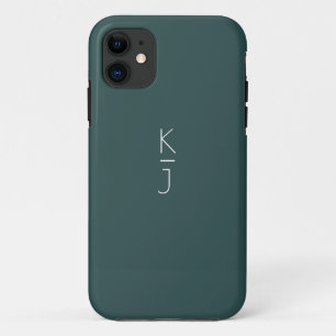Der Fall Green Editable Monogram Case-Matte iPhone Case-Mate iPhone Hülle