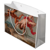 Der Fall Ikarus (von Jakob Peter Gowy) Große Geschenktüte (Rückseite Schrägansicht)