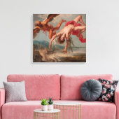 Der Fall Ikarus (von Jakob Peter Gowy) Leinwanddruck (Insitu (Wohnzimmer))