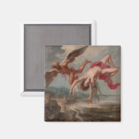 Der Fall Ikarus (von Jakob Peter Gowy) Magnet (Vorderseite/Rückseite)