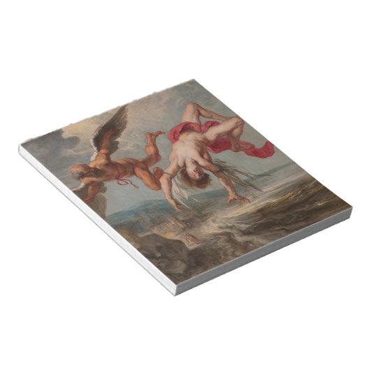 Der Fall Ikarus (von Jakob Peter Gowy) Notizblock (angewinkelt)