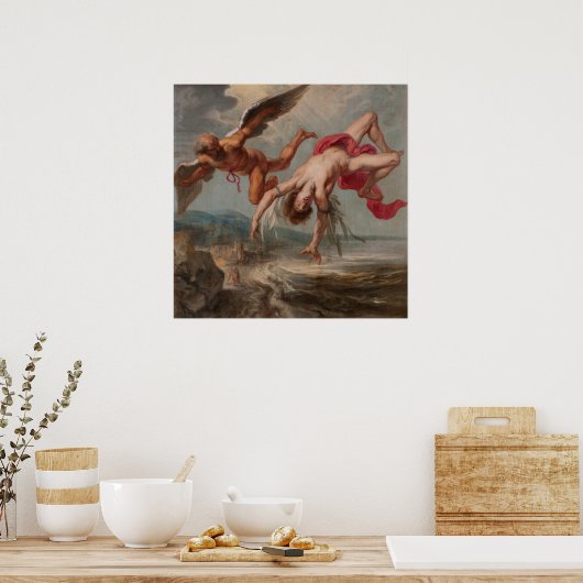 Der Fall Ikarus (von Jakob Peter Gowy) Poster (Küche)