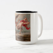 Der Fall Ikarus (von Jakob Peter Gowy) Zweifarbige Tasse (VorderseiteRechts)