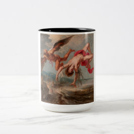 Der Fall Ikarus (von Jakob Peter Gowy) Zweifarbige Tasse