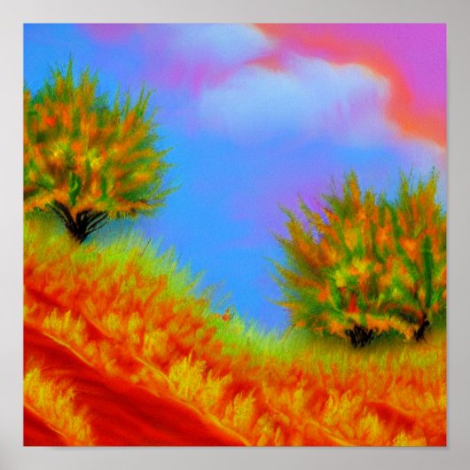 Der Fall in der Wolkenposter Poster (Vorne)