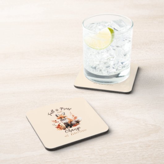 Der Fall ist ein Beweis dafür, dass Veränderung sc Getränkeuntersetzer (Rechte Seite)