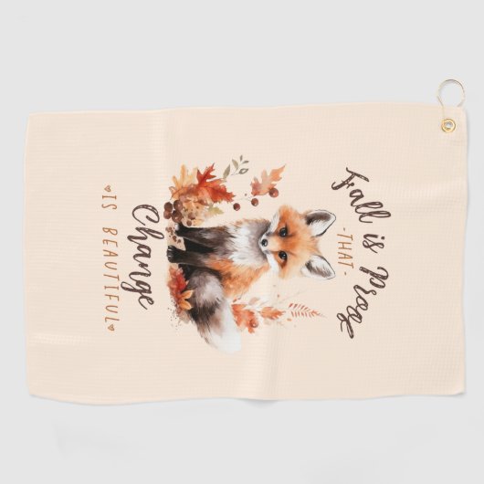 Der Fall ist ein Beweis dafür, dass Veränderung sc Golfhandtuch (Horizontal)