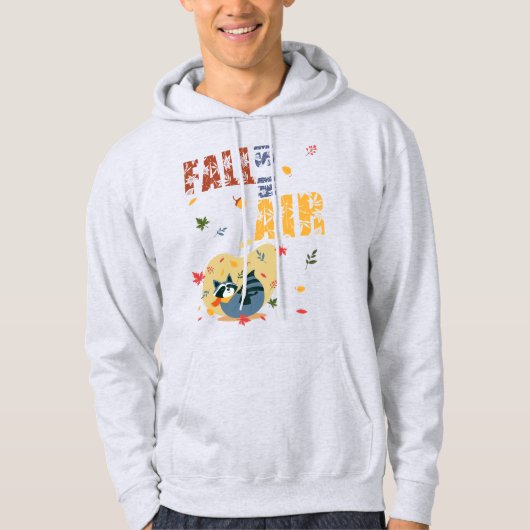 Der Fall ist in Luft mit schwindendem Raccoon Hoodie (Vorderseite)