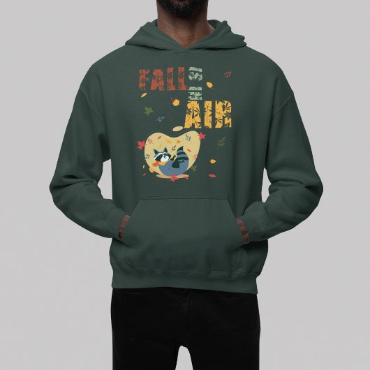 Der Fall ist in Luft mit schwindendem Raccoon Hoodie