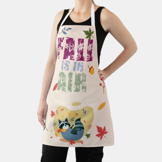 Der Fall ist in Luft mit schwindendem Raccoon Schürze (InSitu)