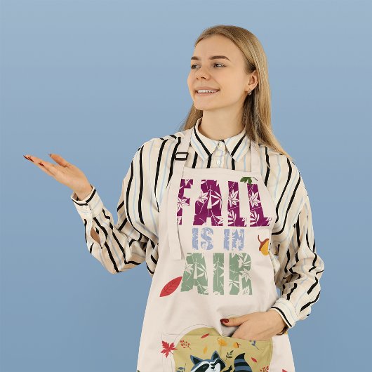 Der Fall ist in Luft mit schwindendem Raccoon Schürze