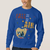 Der Fall ist in Luft mit schwindendem Raccoon Sweatshirt (Vorderseite)