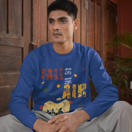 Der Fall ist in Luft mit schwindendem Raccoon Sweatshirt