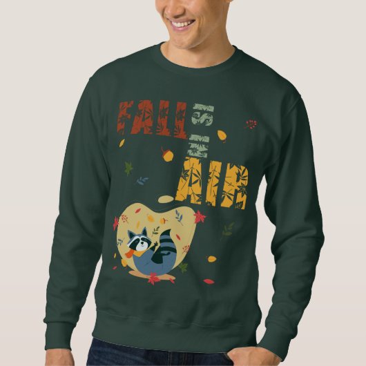 Der Fall ist in Luft mit schwindendem Raccoon Sweatshirt (Vorderseite)