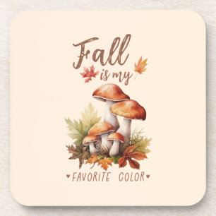 Der Fall ist meine Lieblingsfarbe - Pilze und Blät Getränkeuntersetzer